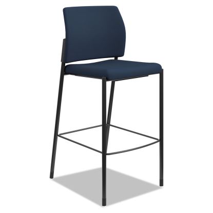 Accommodate Series Cafe Stool, Supports Up to 300 lb, 30" Seat Height, Navy Seat/Back, Black Base1