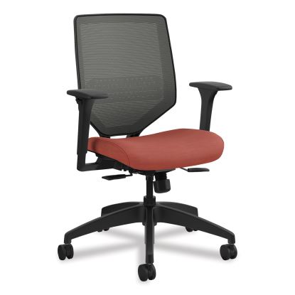 Solve Series Mesh Back Task Chair, Supports Up to 300 lb, 18" to 23" Seat Height, Bittersweet Seat, Charcoal Back, Black Base1