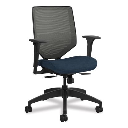 Solve Series Mesh Back Task Chair, Supports Up to 300 lb, 18" to 23" Seat Height, Midnight Seat, Charcoal Back, Black Base1