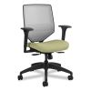 Solve Series Mesh Back Task Chair, Supports Up to 300 lb, 18" to 23" Seat Height, Meadow Seat, Fog Back, Black Base1