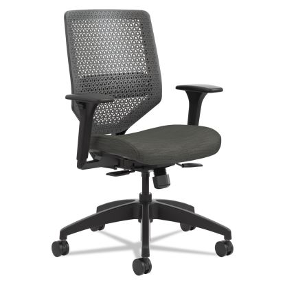 Solve Series ReActiv Back Task Chair, Supports Up to 300 lb, 18" to 23" Seat Height, Ink Seat, Charcoal Back, Black Base1