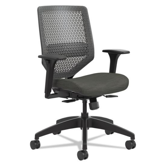 Solve Series ReActiv Back Task Chair, Supports Up to 300 lb, 18" to 23" Seat Height, Ink Seat, Charcoal Back, Black Base1