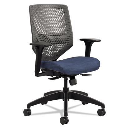 Solve Series ReActiv Back Task Chair, Supports Up to 300 lb, 18" to 23" Seat Height, Midnight Seat, Charcoal Back, Black Base1