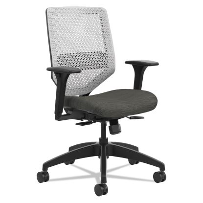 Solve Series ReActiv Back Task Chair, Supports Up to 300 lb, 18" to 23" Seat Height, Ink Seat, Titanium Back, Black Base1
