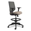 Solve Series Mesh Back Task Stool, Supports Up to 300 lb, 23" to 33" Seat Height, Putty Seat, Charcoal Back, Black Base2