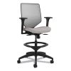 Solve Series Mesh Back Task Stool, Supports Up to 300 lb, 23" to 33" Seat Height, Sterling Seat, Fog Back, Black Base1