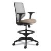 Solve Series Mesh Back Task Stool, Supports Up to 300 lb, 23" to 33" Seat Height, Putty Seat, Fog Back, Black Base2