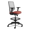 Solve Series Mesh Back Task Stool, Supports Up to 300 lb, 23" to 33" Seat Height, Bittersweet Seat, Fog Back, Black Base2