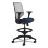 Solve Series Mesh Back Task Stool, Supports Up to 300 lb, 23" to 33" Seat Height, Midnight Seat, Fog Back, Black Base2