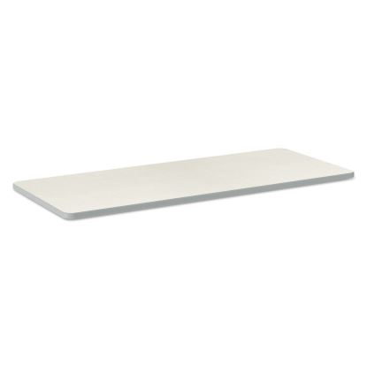 Build Rectangle Shape Table Top, 60w x 24d, Silver Mesh1