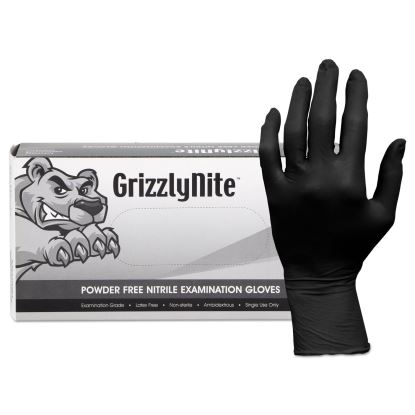ProWorks GrizzlyNite Nitrile Gloves, Black, X-Large, 1000/CT1
