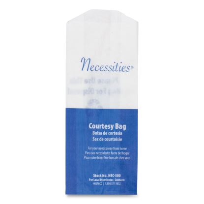 Feminine Hygiene Convenience Disposal Bag, 3" x 7.75", White, 500/Carton1
