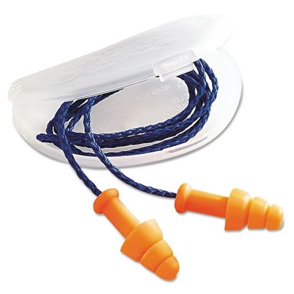 SmartFit Multiple-Use Earplugs, Corded, 25NRR, Orange, 100 Pairs1