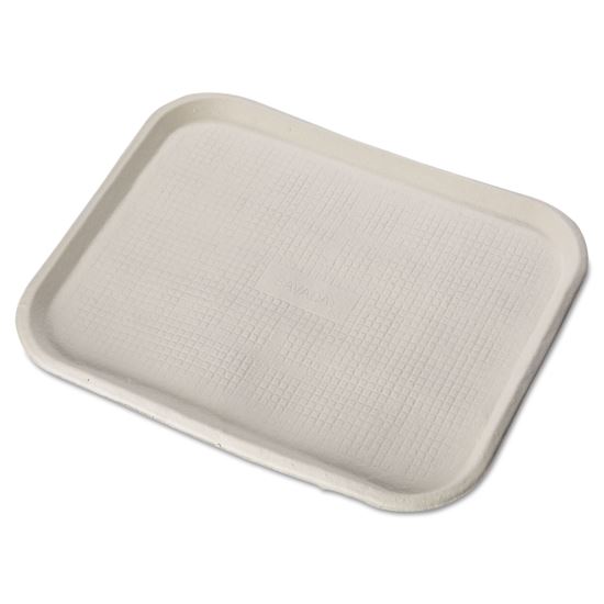 Savaday Molded Fiber Food Trays, 1-Compartment, 14 x 18, White, 100/Carton1