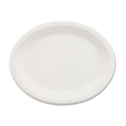Classic Paper Dinnerware, Oval Platter, 9.75 x 12.5, White, 500/Carton1