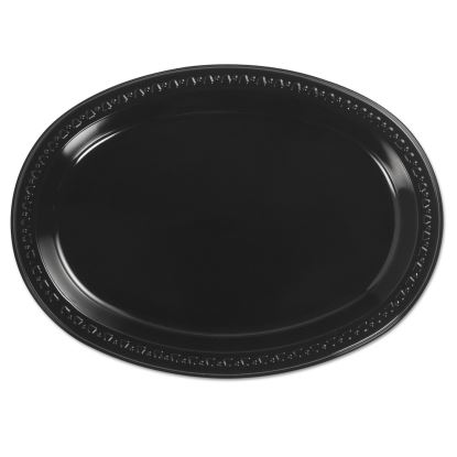 Heavyweight Plastic Platters, 8 x 11, Black, 125/Bag, 4 Bag/Carton1