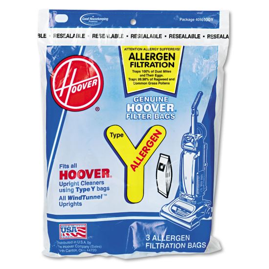 Disposable Allergen Filtration Bags For Commercial WindTunnel Vacuum, 3/Pack1