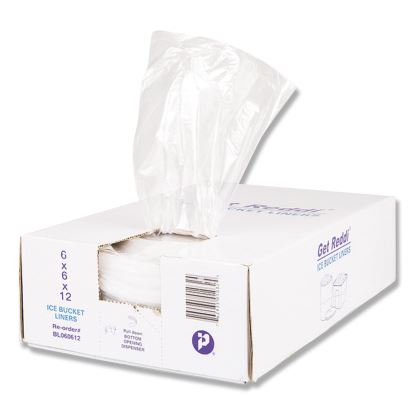 Ice Bucket Liner Bags, 3 qt, 0.5 mil, 6" x 12", Clear, 1,000/Carton1