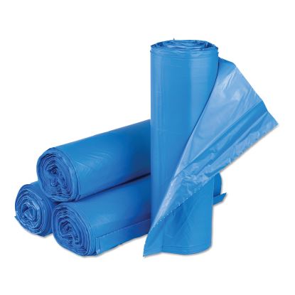 High-Density Commercial Can Liners, 33 gal, 14 microns, 30" x 43", Blue, 250/Carton1