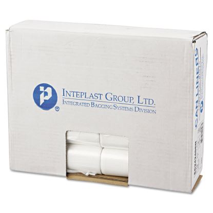 High-Density Commercial Can Liners, 10 gal, 6 microns, 24" x 24", Natural, 1,000/Carton1