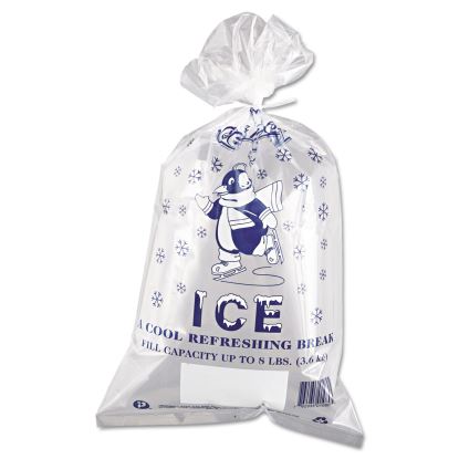 Ice Bags, 1.5 mil, 11" x 20", Clear, 1,000/Carton1