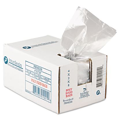 Food Bags, 16 oz, 0.68 mil, 4" x 8", Clear, 1,000/Carton1