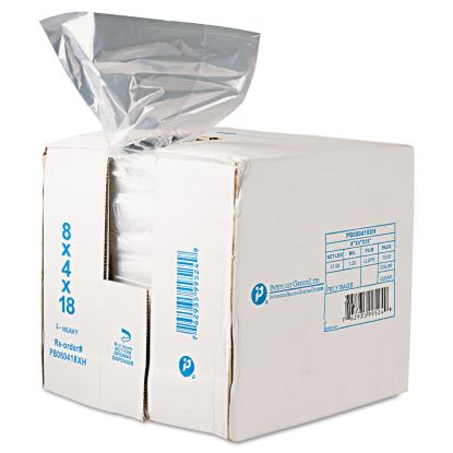 Food Bags, 8 qt, 0.68 mil, 8" x 18", Clear, 1,000/Carton1