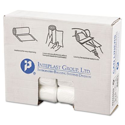 High-Density Commercial Can Liners, 10 gal, 6 microns, 24" x 24", Natural, 1,000/Carton1