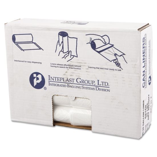 High-Density Commercial Can Liners Value Pack, 30 gal, 11 microns, 30" x 36", Clear, 500/Carton1