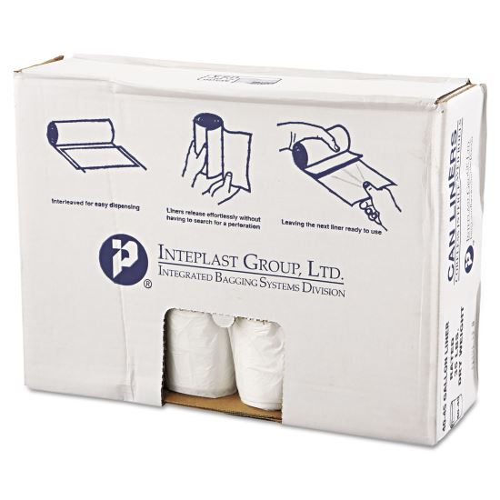 High-Density Commercial Can Liners Value Pack, 45 gal, 11 microns, 40" x 46", Clear, 250/Carton1