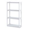 Rough n Ready Open Storage System, Four-Shelf, Injection-Molded Polypropylene, 32 x 13 x 54, Platinum2