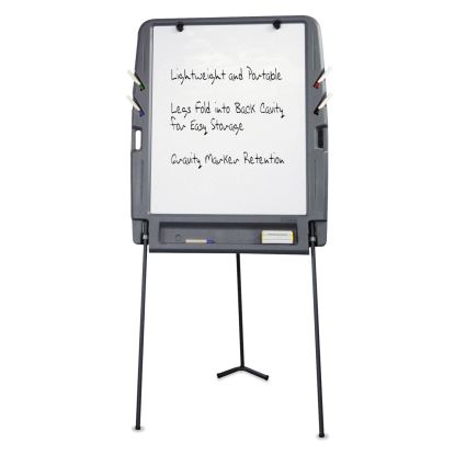 Ingenuity Portable Flipchart Easel with Dry Erase Surface, Resin Surface Frame, 35 x 30 x 73, Charcoal1