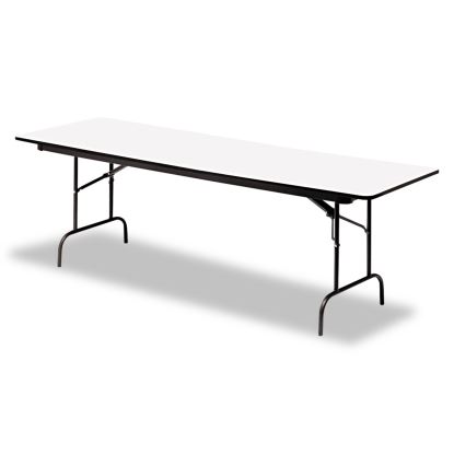 OfficeWorks Commercial Wood-Laminate Folding Table, Rectangular Top, 60 x 30 x 29, Gray/Charcoal1