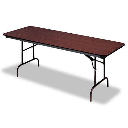 OfficeWorks Commercial Wood-Laminate Folding Table, Rectangular Top, 72 x 30 x 29, Mahogany1