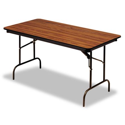 OfficeWorks Commercial Wood-Laminate Folding Table, Rectangular Top, 96 x 30 x 29, Oak1