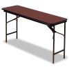 OfficeWorks Commercial Wood-Laminate Folding Table, Rectangular Top, 60 x 18 x 29, Mahogany1