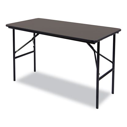 OfficeWorks Classic Wood-Laminate Folding Table, Straight Legs, 48 x 24 x 29, Walnut1