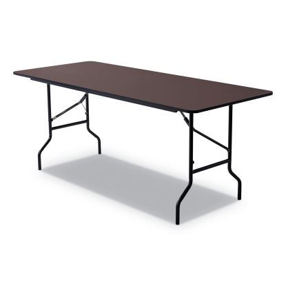 OfficeWorks Classic Wood-Laminate Folding Table, Curved Legs, 72 x 30 x 29, Walnut1