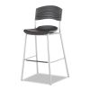 CafeWorks Stool, Supports Up to 225 lb, Graphite Seat/Back, Silver Base2