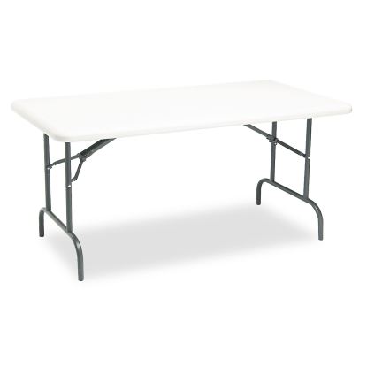 IndestrucTable Industrial Folding Table, Rectangular Top, 1,200 lb Capacity, 60 x 30 x 29, Platinum1