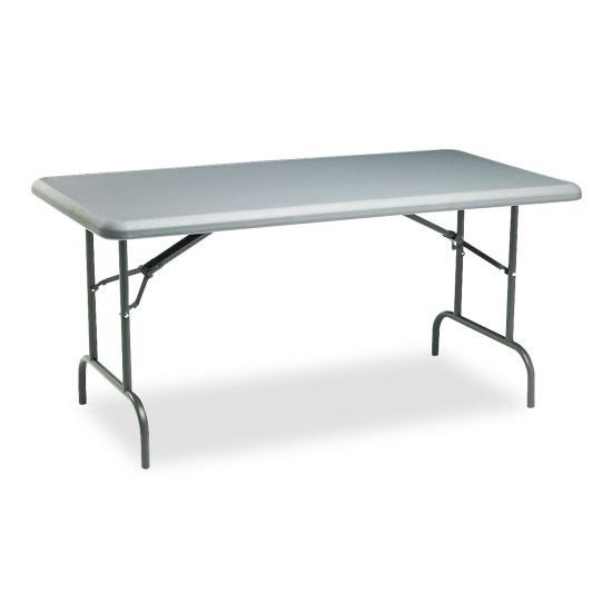 IndestrucTable Industrial Folding Table, Rectangular Top, 1,200 lb Capacity, 60 x 30 x 29, Charcoal1