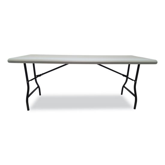 IndestrucTable Industrial Folding Table, Rectangular Top, 2,000 lb Capacity, 72 x 30 x 29, Platinum1