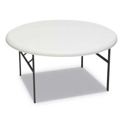 IndestrucTable Classic Folding Table, Round Top, 200 lb Capacity, 60" dia x 29"h, Platinum1