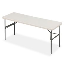 IndestrucTable Classic Folding Table, Rectangular Top, 1,200 lb Capacity, 72 x 24 x 29, Platinum1
