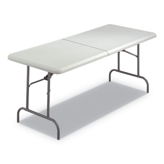 IndestrucTable Classic Bi-Folding Table, 1,200 lb Capacity, 30 x 72 x 29, Platinum1