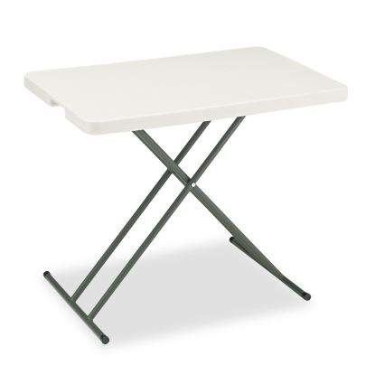 IndestrucTable Classic Personal Folding Table, 30 x 20 x 25 to 28 High, Platinum1