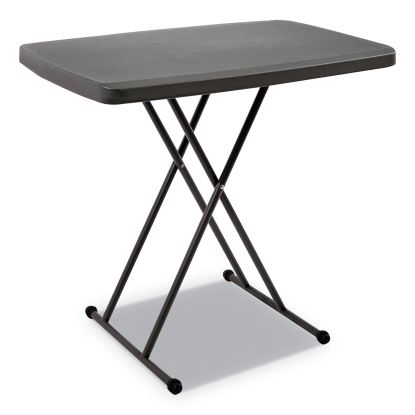 IndestrucTable Classic Personal Folding Table, 30 x 20 x 25 to 28 High, Charcoal1