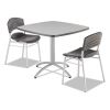 CafeWorks Table, Cafe-Height, Square Top, 36 x 36 x 30, Gray/Silver2
