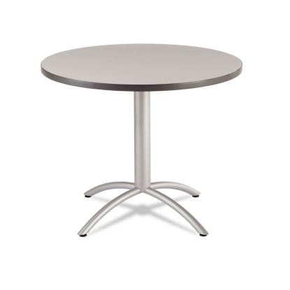 CafeWorks Table, Cafe-Height, Round Top, 36" dia x 30"h, Gray/Silver1