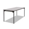 Maxx Legroom Wood Folding Table, Rectangular Top, 72 x 30 x 29.5, Gray/Charcoal1
